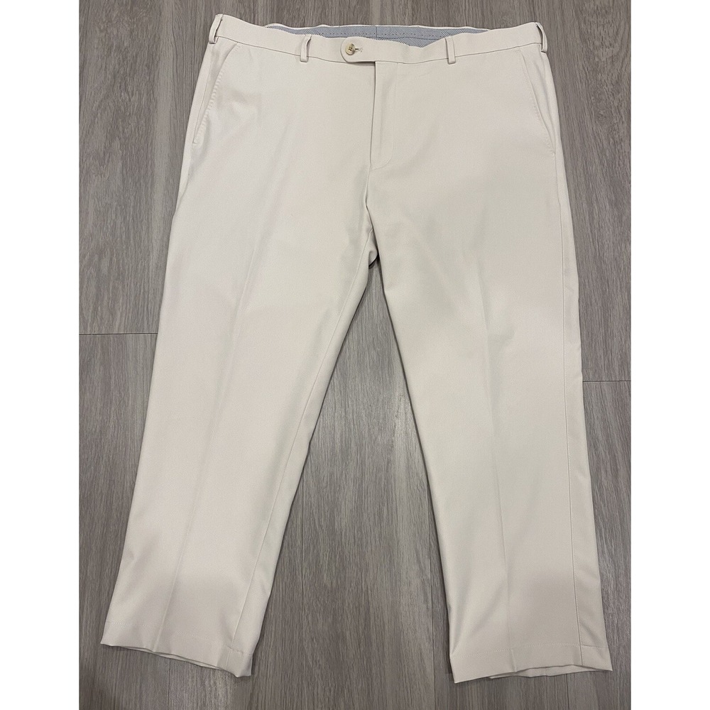 Peter Miller Pants Mens 40 Beige Crown Crafted Performance Stretch Solid Golf